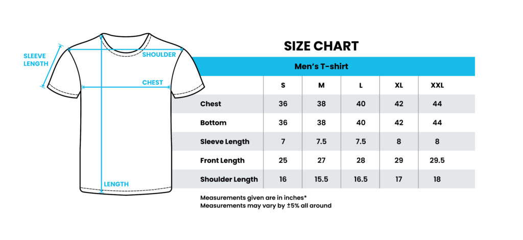Size chart – Shop | Sebastian Fitness Solutions